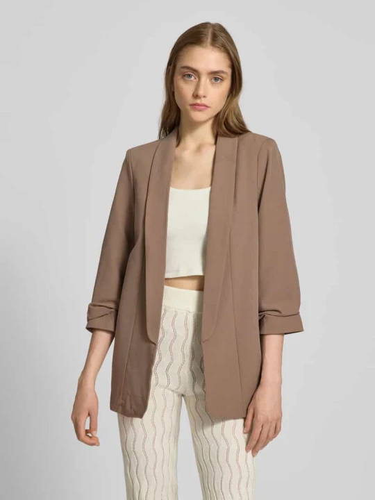 Zdjęcie produktu Długi żakiet o kroju regular fit z dodatkiem wiskozy model ‘BOSELLA’ Pieces