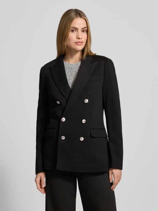 Zdjęcie produktu Dwurzędowy żakiet z dodatkiem wełny Polo Ralph Lauren Czarny