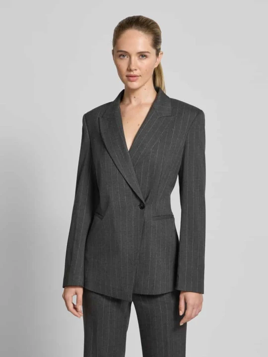 Zdjęcie produktu Żakiet z lurexowymi cienkimi prążkami – wyselekcjonowany przez Isabelle Hartmann Style Icon Collection Średnioszary