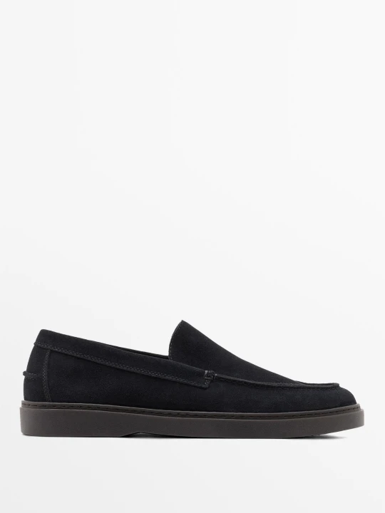 Zdjęcie produktu Zamszowe Mokasyny - Ciemnomorski - Massimo Dutti - Male