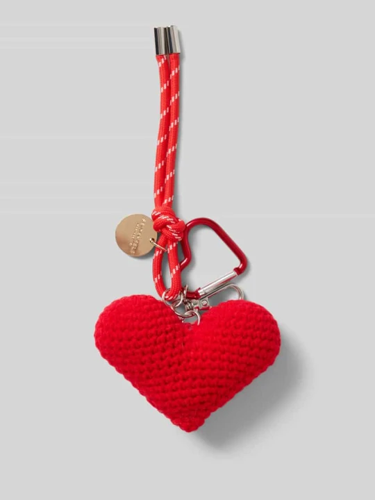 Zdjęcie produktu Zawieszka w stylu dzianiny model 'Heart' Seidenfelt Czerwony