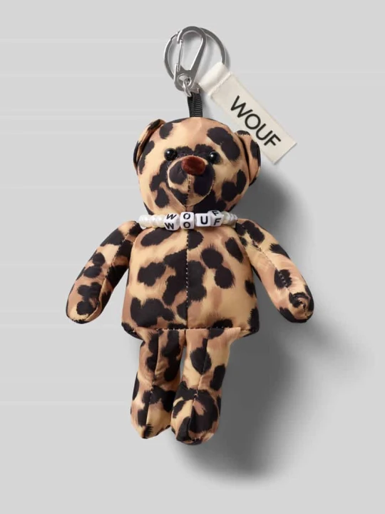 Zdjęcie produktu Zawieszka z nadruk skóry leoparda model 'Feline Bear' WOUF Średniobrązowy