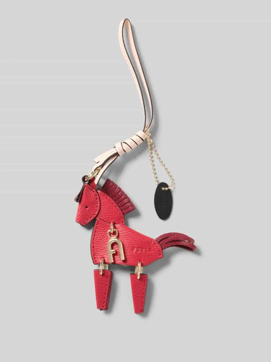 Zdjęcie produktu Zawieszka z wytłaczanym logo model 'ALLEGRA HORSE' Furla Wiśniowy