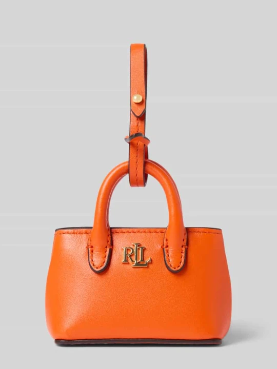 Zdjęcie produktu Zawieszka ze skóry z aplikacją z metką Lauren Ralph Lauren Pomarańczowy
