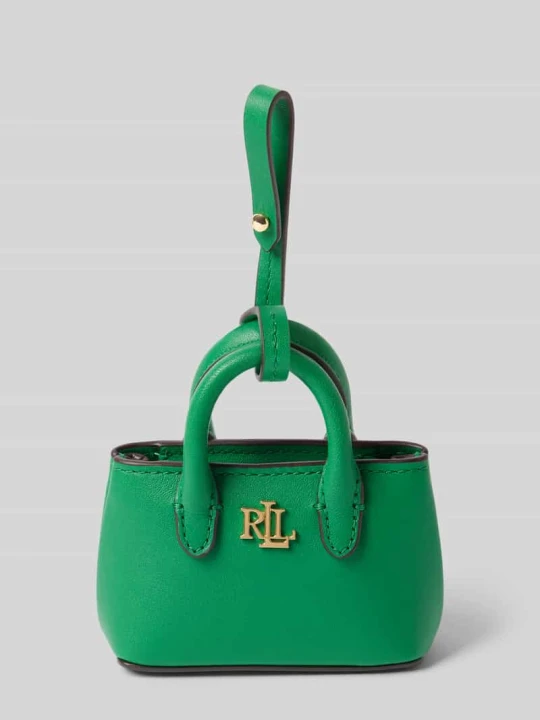 Zdjęcie produktu Zawieszka ze skóry z aplikacją z metką Lauren Ralph Lauren Zielony