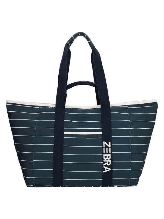 Zdjęcie produktu ZEBRA Torba plażowa "Elise" w kolorze granatowym - 68 x 35 x 25 cm rozmiar: onesize