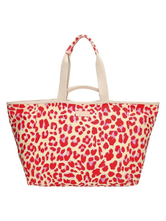 Zdjęcie produktu ZEBRA Torba plażowa w kolorze beżowo-czerwonym - 68 x 35 x 22 cm rozmiar: onesize
