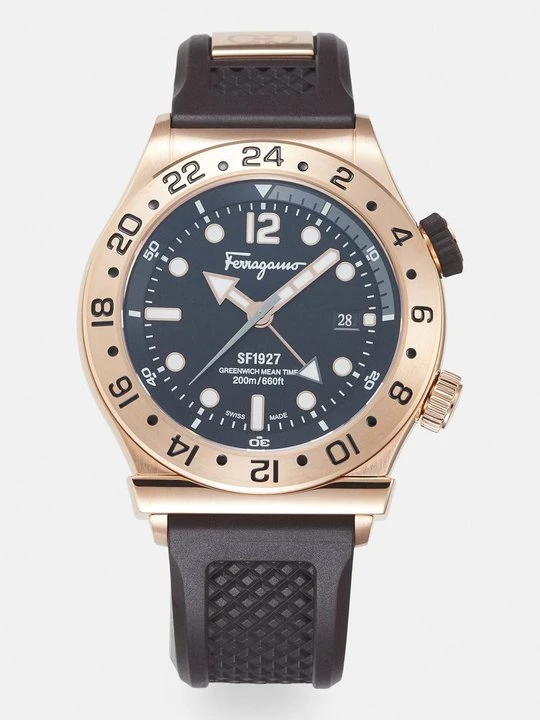 Zdjęcie produktu Zegarek chronograficzny FERRAGAMO brązowy