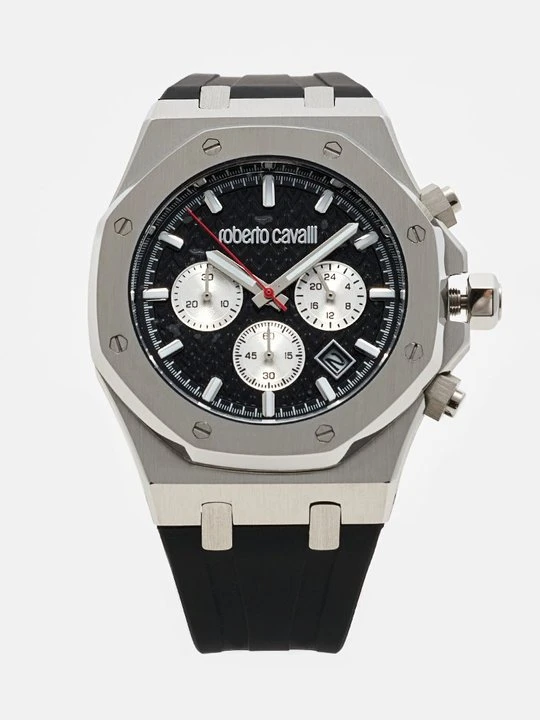 Zdjęcie produktu Zegarek chronograficzny Roberto Cavalli srebrny