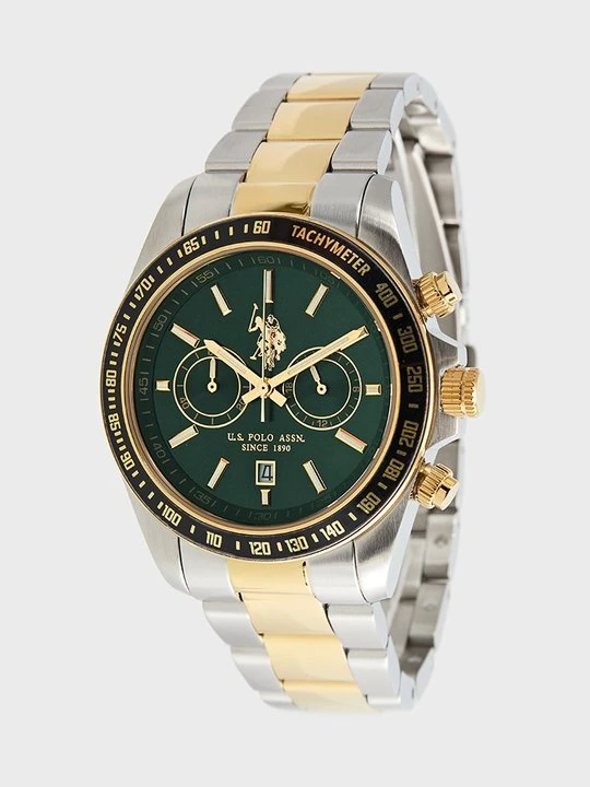 Zdjęcie produktu Zegarek chronograficzny U.S. POLO ASSN. ciemnozielony