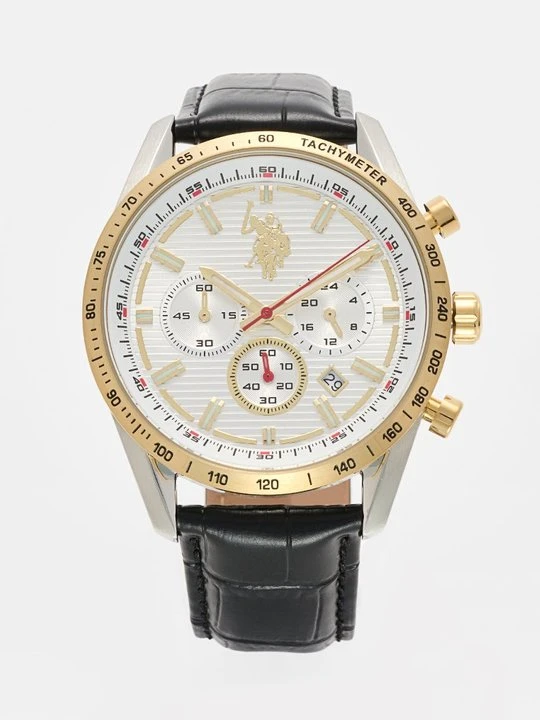 Zdjęcie produktu Zegarek chronograficzny U.S. POLO ASSN. srebrny