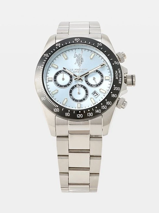Zdjęcie produktu Zegarek chronograficzny U.S. POLO ASSN. srebrny