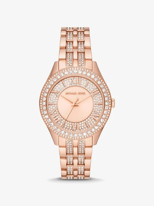 Zdjęcie produktu Zegarek Harlowe w stylu pavé w kolorze różowego złota Michael Kors