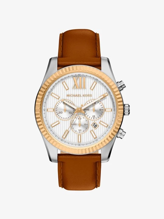 Zdjęcie produktu Zegarek Lexington z dużą kopertą w dwóch kolorach ze skórzanym paskiem Michael Kors