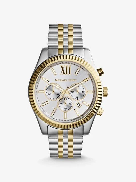 Zdjęcie produktu Zegarek Lexington z dużą kopertą w dwóch odcieniach Michael Kors DWA KOLORY (Srebrny)