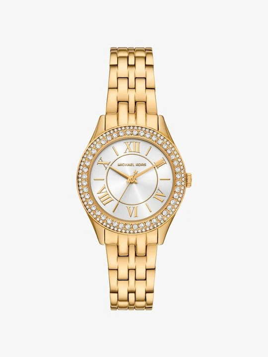 Zdjęcie produktu Zegarek miniaturowy Harlowe w stylu pavé w złotym kolorze Michael Kors