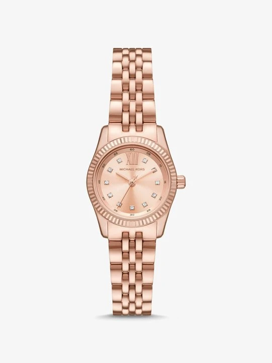 Zdjęcie produktu Zegarek miniaturowy Lexington w kolorze różowego złota z kryształkami pavé Michael Kors