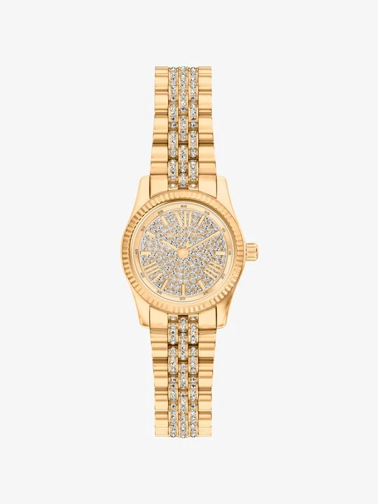 Zdjęcie produktu Zegarek miniaturowy Lexington w złotym kolorze z kryształkami pavé Michael Kors