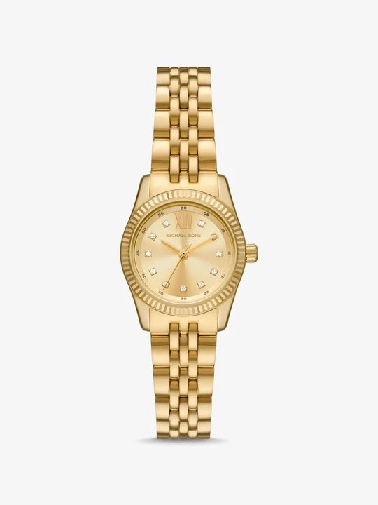Zdjęcie produktu Zegarek miniaturowy Lexington w złotym kolorze z kryształkami pavé Michael Kors