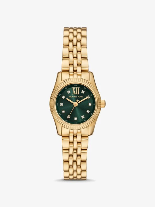 Zdjęcie produktu Zegarek miniaturowy Lexington w złotym kolorze z kryształkami pavé Michael Kors