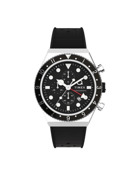 Zdjęcie produktu Zegarek Timex Q Timex Three Time Zone Chronograph TW2V70000 Czarny