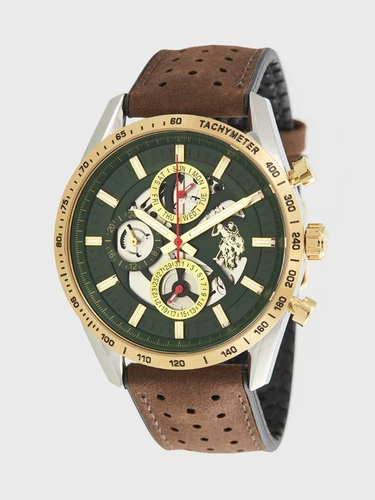 Zdjęcie produktu Zegarek U.S. POLO ASSN. ciemnobrązowy