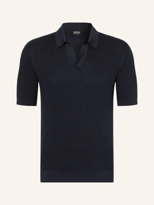 Zdjęcie produktu Zegna Dzianinowa Koszulka Polo blau GRANATOWY