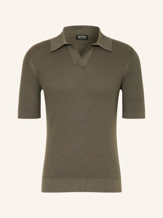 Zdjęcie produktu Zegna Dzianinowa Koszulka Polo gruen KHAKI