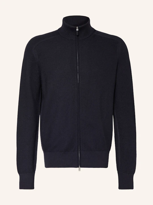 Zdjęcie produktu Zegna Kardigan Z Dodatkiem Jedwabiu blau GRANATOWY