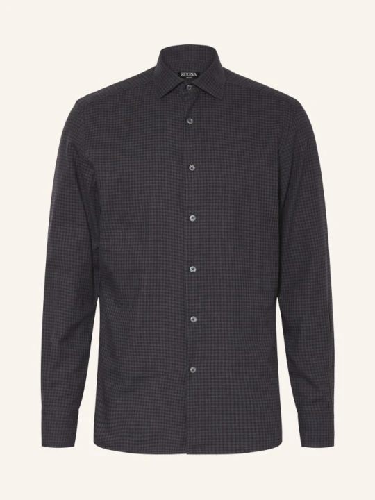 Zdjęcie produktu Zegna Koszula Cashco Regular Fit blau CZIEMNOSZARY