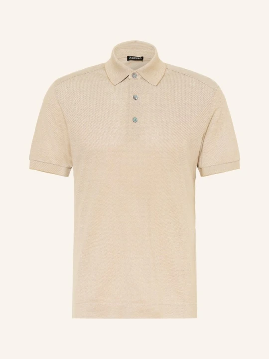 Zdjęcie produktu Zegna Koszulka Polo Piqué Z Jedwabiem beige