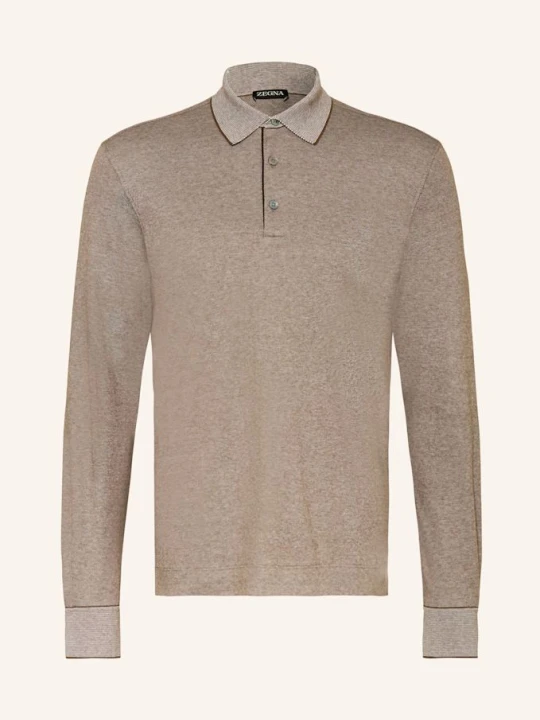 Zdjęcie produktu Zegna Koszulka Polo Z Dżerseju braun CAMELOWY