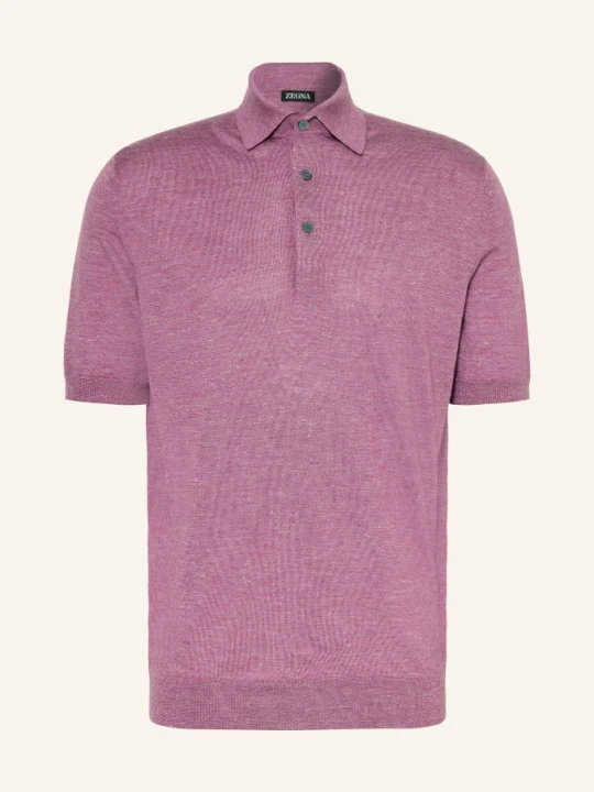 Zdjęcie produktu Zegna Koszulka Polo Z Dzianiny I Kaszmirem rosa BLADORÓŻOWY