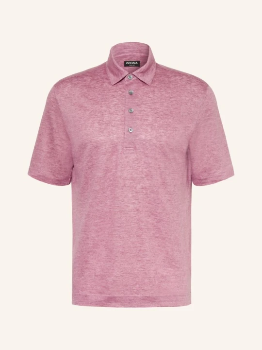 Zdjęcie produktu Zegna Koszulka Polo Z Jerseyu Z Lnu rosa JASNOFIOLETOWY