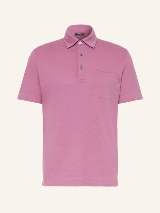 Zdjęcie produktu Zegna Koszulka Polo Z Pikowanym Wzorem rosa JASNOFIOLETOWY