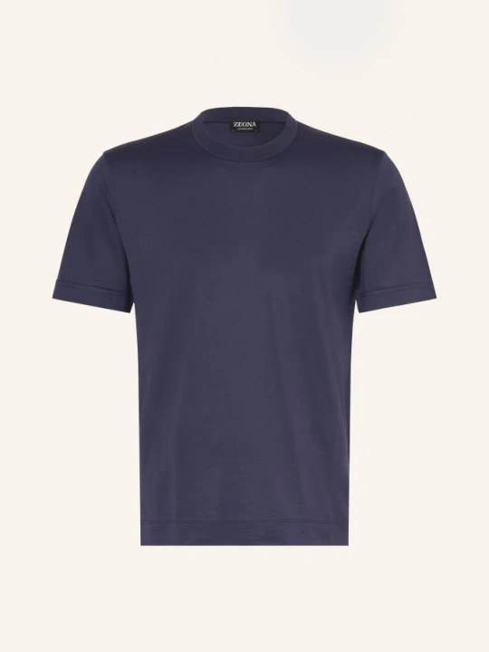 Zdjęcie produktu Zegna Koszulka Z Jedwabiem blau GRANATOWY
