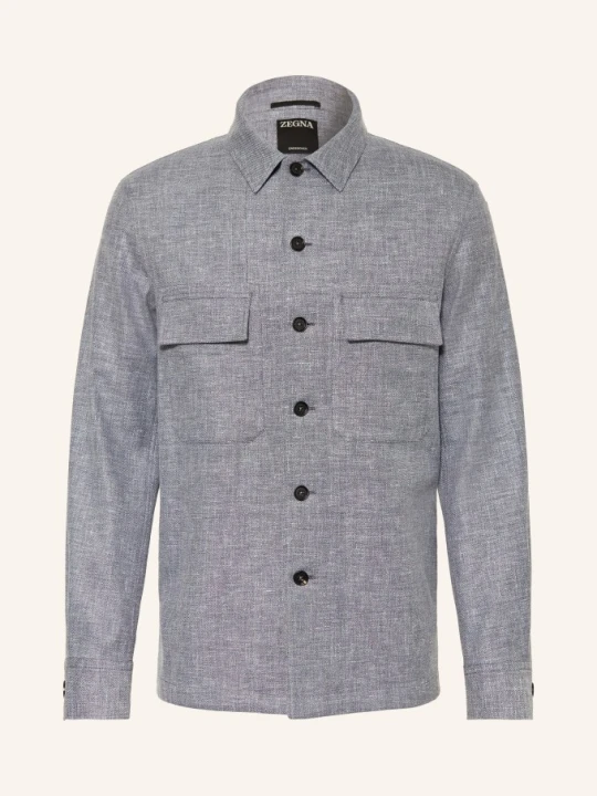 Zdjęcie produktu Zegna Kurtka Z Lnem blau NIEBIESKI