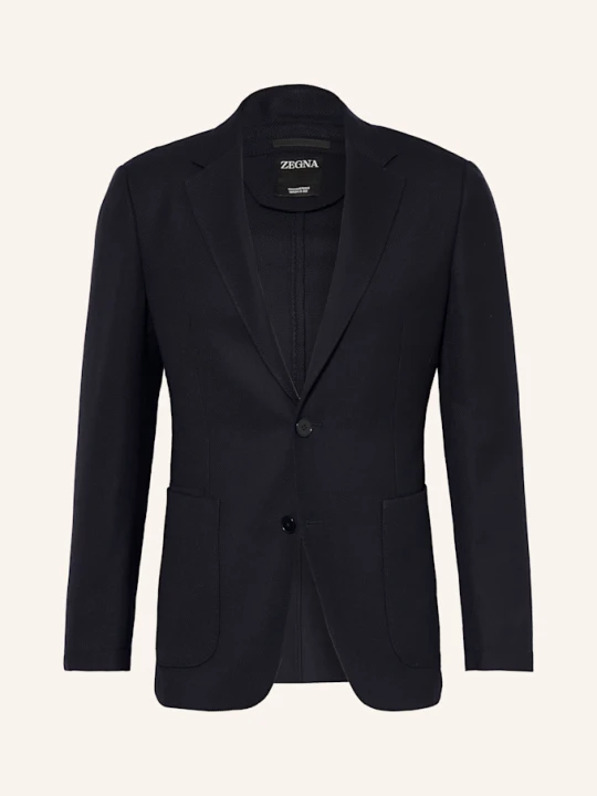 Zdjęcie produktu Zegna Marynarka Garniturowa Z Piki Extra Slim Fit Z Wełny Merino blau GRANATOWY