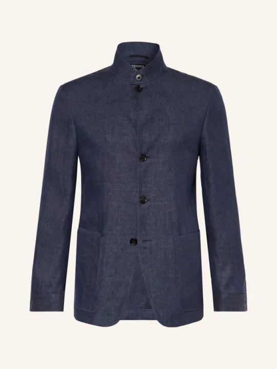 Zdjęcie produktu Zegna Marynarka Lniana Oasi Lino O Kroju Extra Slim Fit blau GRANATOWY