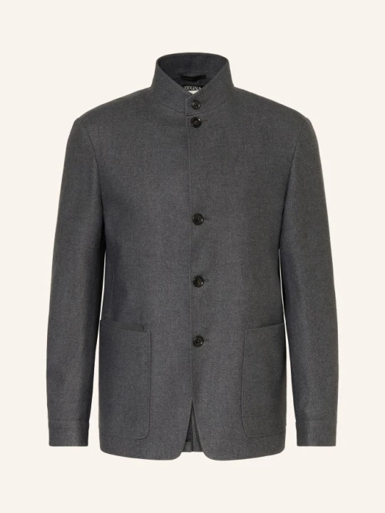 Zdjęcie produktu Zegna Marynarka Regular Fit Z Jedwabiem grau CZIEMNOSZARY