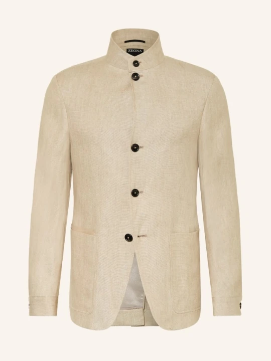 Zdjęcie produktu Zegna Marynarka Z Lnu O Kroju Slim Fit beige