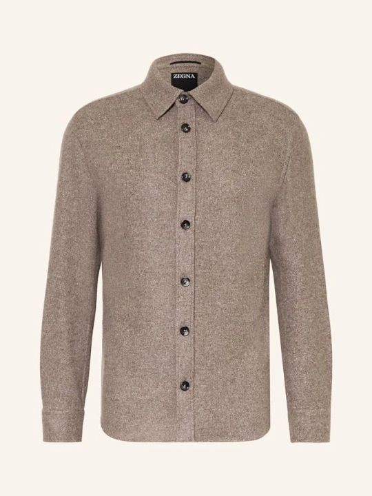 Zdjęcie produktu Zegna Overjacket Z Dodatkiem Kaszmiru I Jedwabiu beige