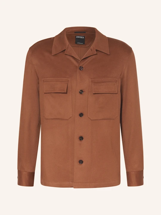 Zdjęcie produktu Zegna Overjacket Z Kaszmiru Alba braun CIEMNOBRĄZOWY