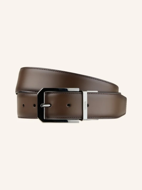 Zdjęcie produktu Zegna Pasek Skórzany Dwustronny braun CIEMNOBRĄZOWY