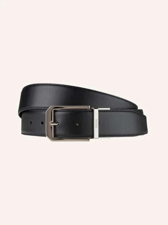 Zdjęcie produktu Zegna Pasek Skórzany Dwustronny schwarz CZARNY