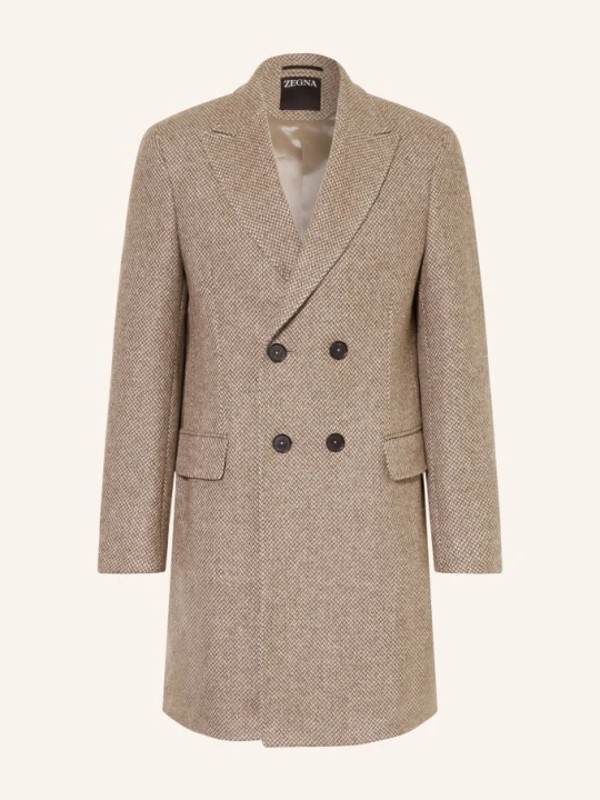 Zdjęcie produktu Zegna Płaszcz Wełniany beige