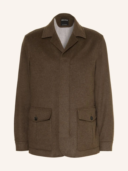 Zdjęcie produktu Zegna Płaszcz Wierzchni Z Kaszmiru gruen KHAKI