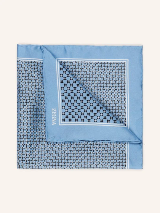 Zdjęcie produktu Zegna Poszetka Z Jedwabiu blau