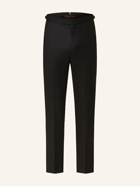Zdjęcie produktu Zegna Spodnie Flanelowe Narrow Fit schwarz CZARNY