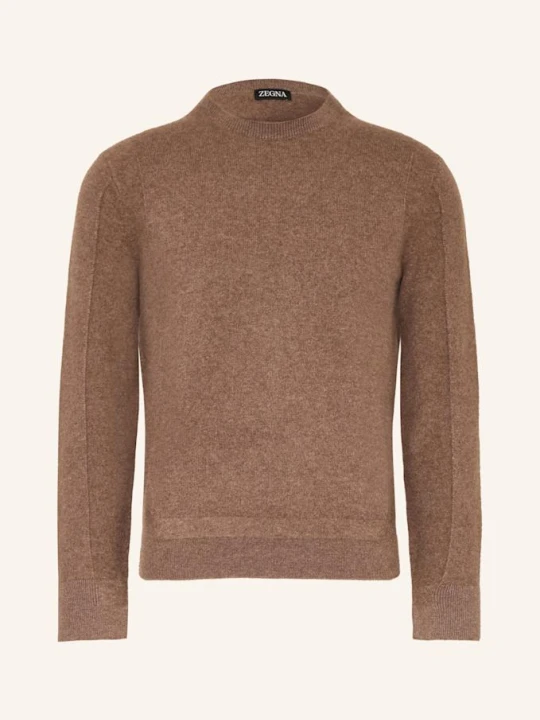 Zdjęcie produktu Zegna Sweter Z Dodatkiem Kaszmiru grau BRĄZOWY